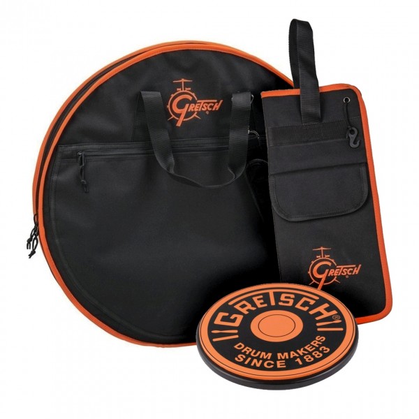 Gretsch Standard Cymbal, Stick Bag & 12" Practice Pad Bundle