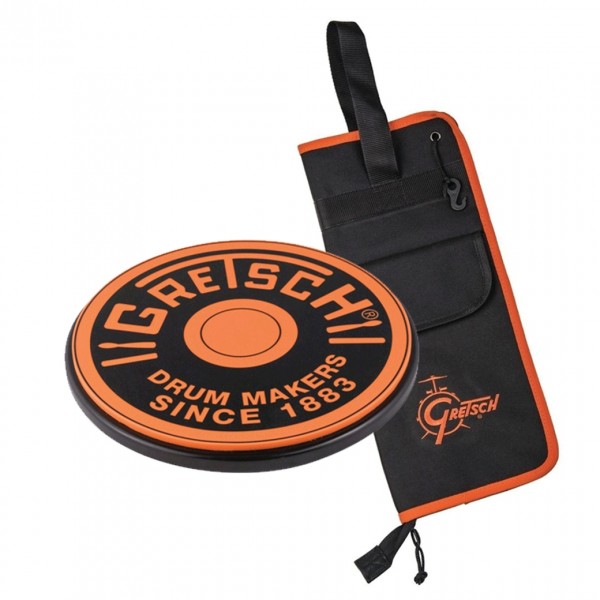Gretsch Standard Stick Bag & 12" Orange Practice Pad Bundle