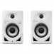 Pioneer DJ DM-40D Active Monitor Speakers, White - Front