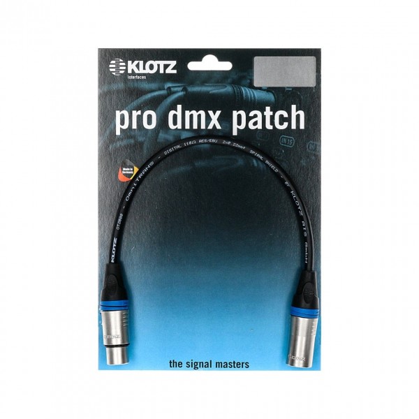 Klotz Pro DMX Cable, 5 Pin XLR, 0.3m