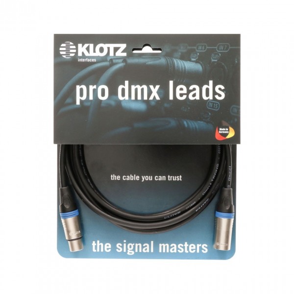 Klotz Pro DMX Cable, 5 Pin XLR, 1m