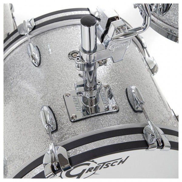 Gretsch USA Brooklyn 3 Piece 18'' Shell Pack, Silver Sparkle - Bass drum top