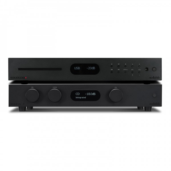Audiolab 8300A Stereo Amp & 8300CDQ CD Player, Black HiFi Package
