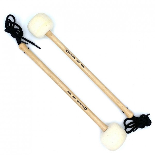 Chalklin Bass Maple Shaft Thonged 65mm Solid Felt Mallets