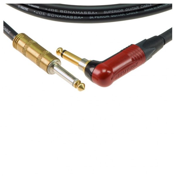 Klotz Joe Bonamassa Guitar Cable, 1/4" Silent Angled Jack, 4.5m - closeup
