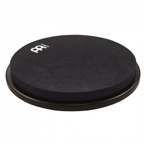 Meinl 12'' Marshmallow Practice Pad & Pro Stick Bag, Black - Top/side