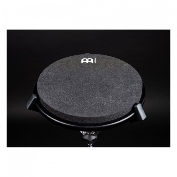 Meinl 12'' Marshmallow Practice Pad & Pro Stick Bag, Black - With stand