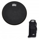 Meinl 6'' Marshmallow Practice Pad & Pro Stick Bag, Black
