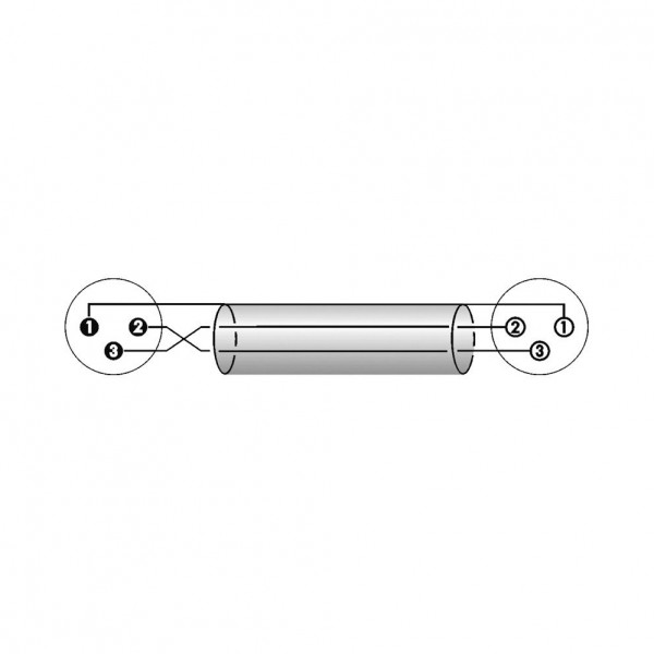Klotz Phase Inversion Adapter, XLR, 0.2m - phase inversion
