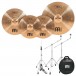 Meinl HCS Bronze Cymbal Set, Standard Cymbal Bag & Stands