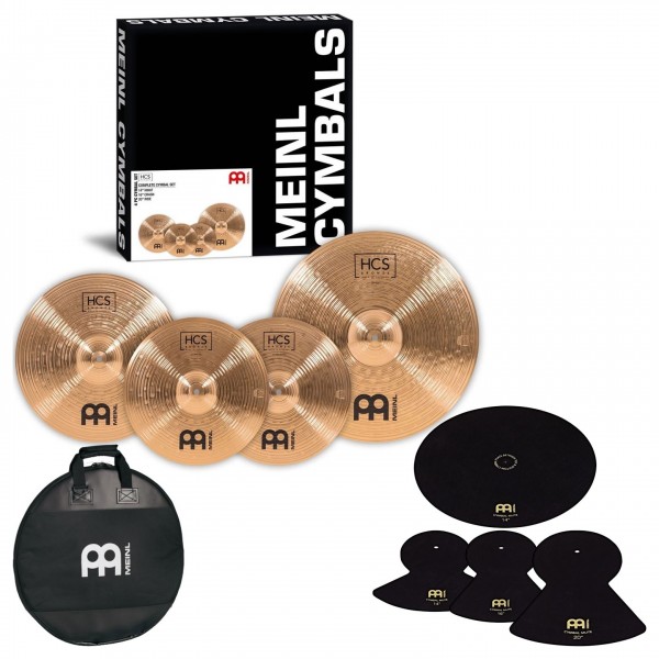 Meinl HCS Bronze Cymbal Set With Standard Cymbal Bag & Mutes