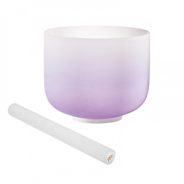 Meinl 8" Crystal Singing Bowl Purple & Coated Rod, Note B4