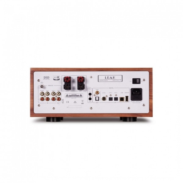 LEAK STEREO 130 Integrated Amp & CD Transport, Walnut HiFi Package Amplifier Rear