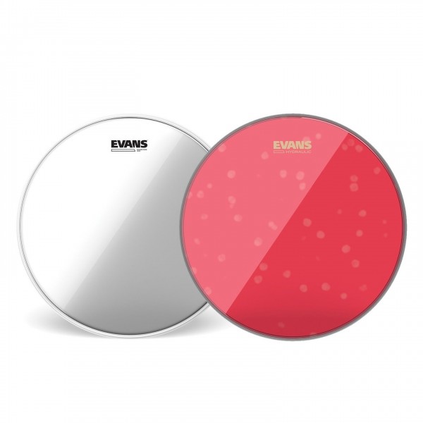 Evans Hydraulic Red Drum Head & Snare Side Hazy 300 Pack, 13''