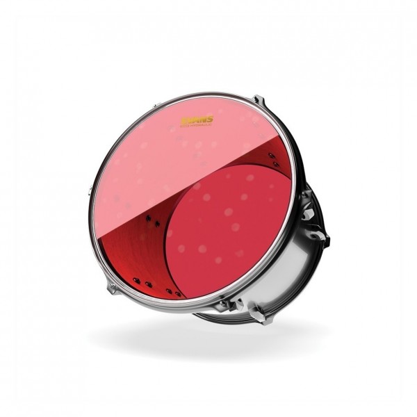 Evans Hydraulic Red Drum Head, 13" - Installed Example