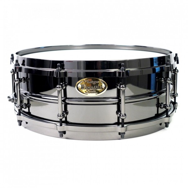 WorldMax 14" x 6.5'' Black Brass Snare Drum, Black Hardware