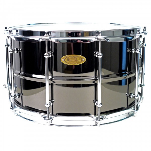 WorldMax 13" X 7" Black Brass Snare Drum, Chrome Hardware