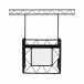 Equinox Complete Truss DJ Booth, Matt Black - Overhead Kit, Front