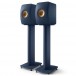 KEF S2 Special Edition Speaker Stands, Royal Blue - with speakers