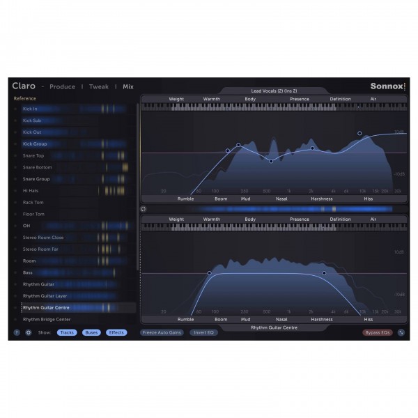 Sonnox Toolbox Claro - Mix view