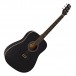 Dreadnought Thinline Electro Acoustic Guitar by Gear4music, Black