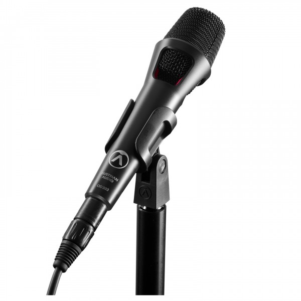 Austrian Audio OD303 - Angled with stand (Stand Not Included)