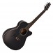 Thinline Size Electro-Acoustic Travel Guitar by Gear4music, Black