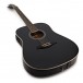 Dreadnought Thinline Electro Acoustic Guitar + 15W Amp Pack, Black