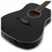 Dreadnought Thinline Electro Acoustic Guitar + 15W Amp Pack, Black