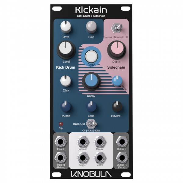 KNOBULA Kickain Kick Drum and Sidechain Module - Front Panel