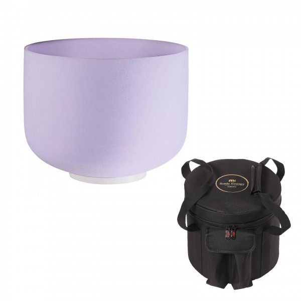 Meinl 8" Amethyst Crystal Singing Bowl with Bag, Crown Chakra