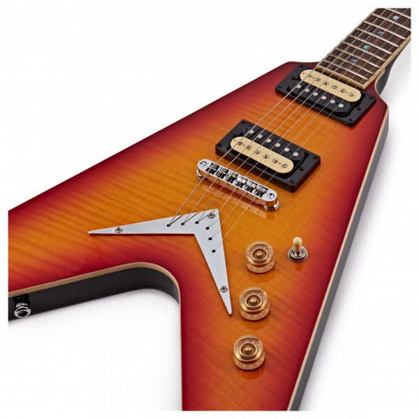 Dean V 79 Flame Maple, Trans Cherry Sunburst at Gear4music