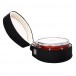 WorldMax 14 x 5'' Jade Tiger Steel Snare Drum & Ahead Armor Case - Case Open