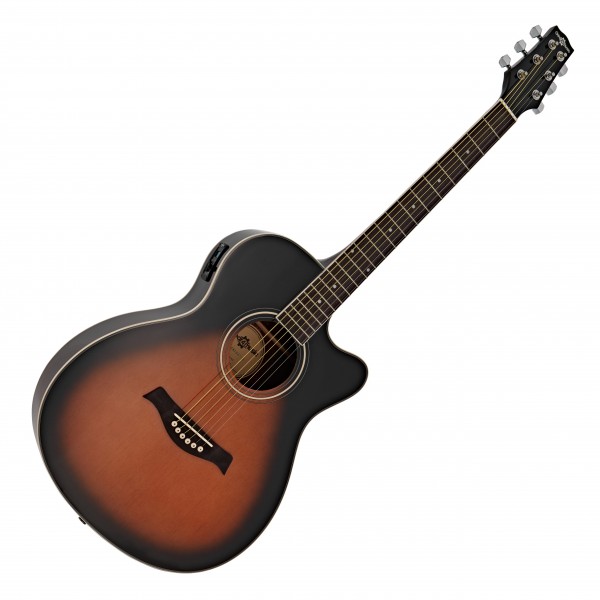 3/4 Size Electro-Acoustic Travel Guitar by Gear4music, Sunburst