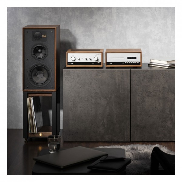 LEAK STEREO 130 Integrated Amp & Linton Speakers, Walnut HiFi Package