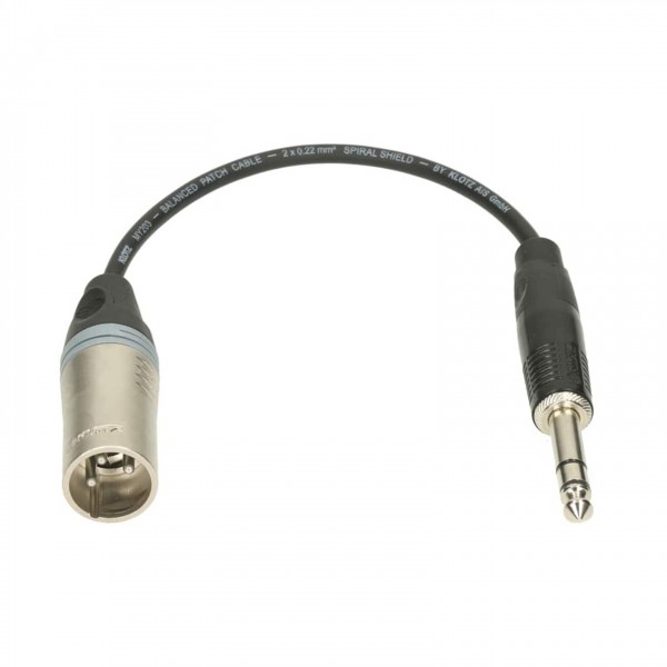 Klotz Stereo - Mono Adapter, 1/4" Jack - XLR Male, 0.2m - Cable