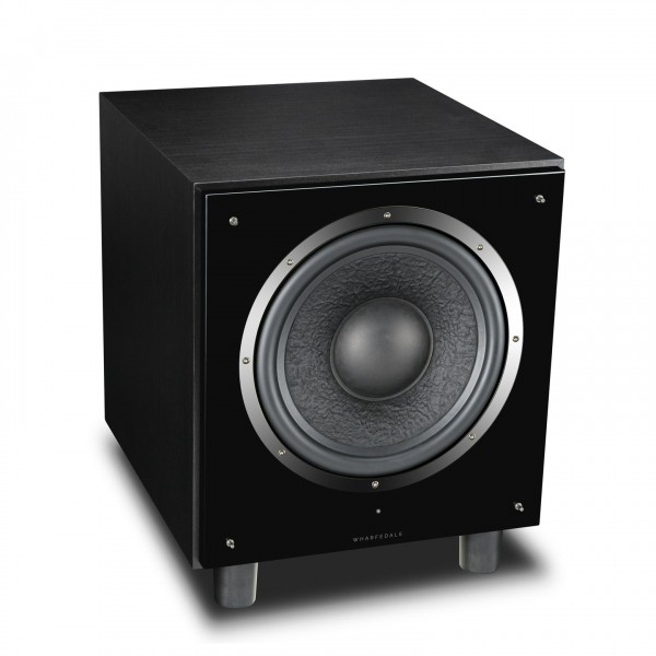 Wharfedale SW-12 Subwoofer, Blackwood - Open, Angled Right