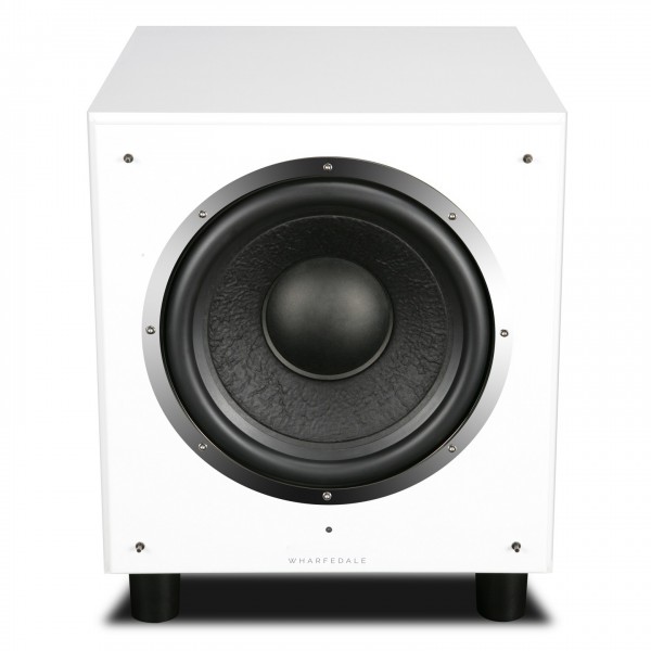 Wharfedale SW-12 Subwoofer, White - Open, Angled Front