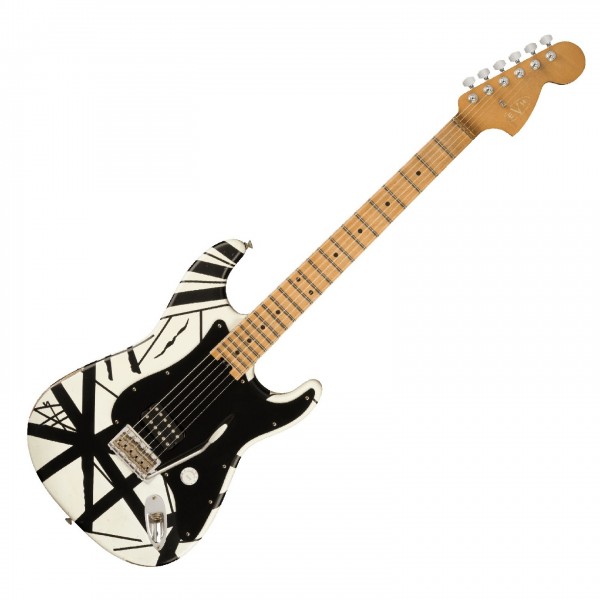 EVH Striped Series '78 Eruption, White with Black Stripes Relic