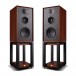 Wharfedale Linton Speakers with matching stand (Pair), Mahogany