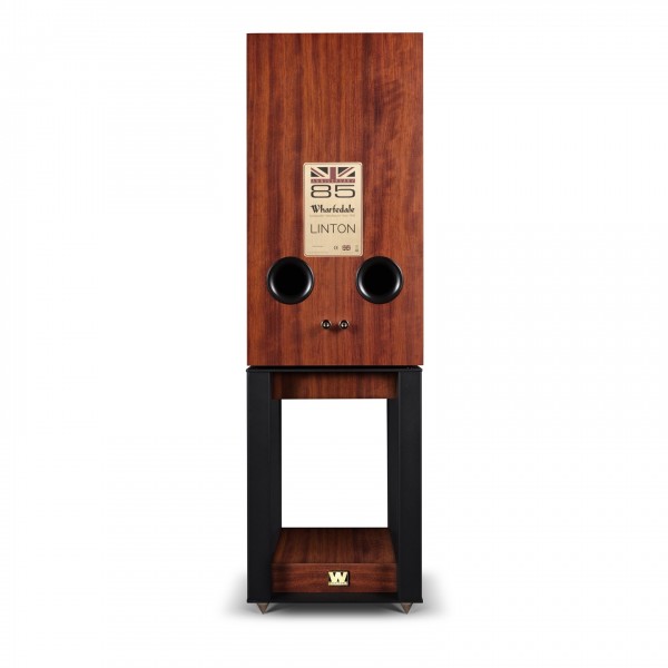 Wharfedale Linton Speakers with matching stand (Pair), Mahogany - Rear