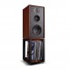 Wharfedale Linton Speakers with matching stand (Pair), Mahogany - Angle