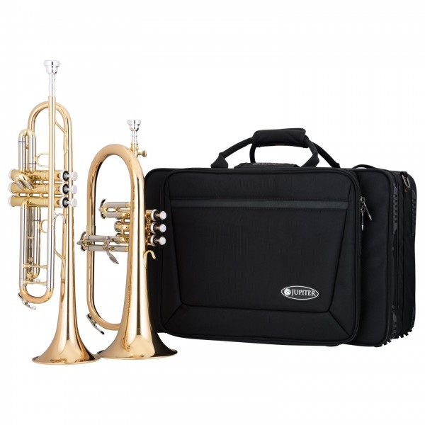 Jupiter 1100 Series Trumpet & Flugelhorn Set with Double Case