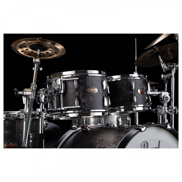Pearl Masters MRV 22'' 4pc Shell Pack, Satin Charred Oak - Hi-Tom detail