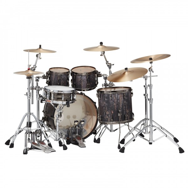 Pearl Masters MRV 22'' 4pc Shell Pack, Satin Charred Oak - Rear 1