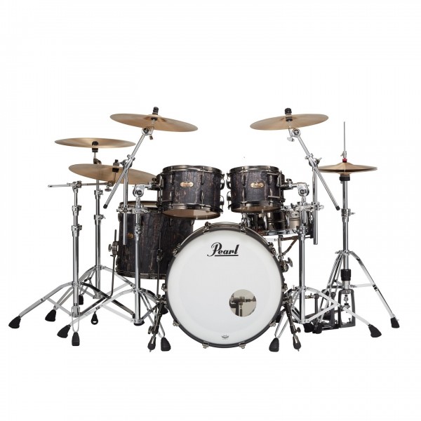 Pearl Masters MRV 22'' 4pc Shell Pack, Satin Charred Oak - Straight on