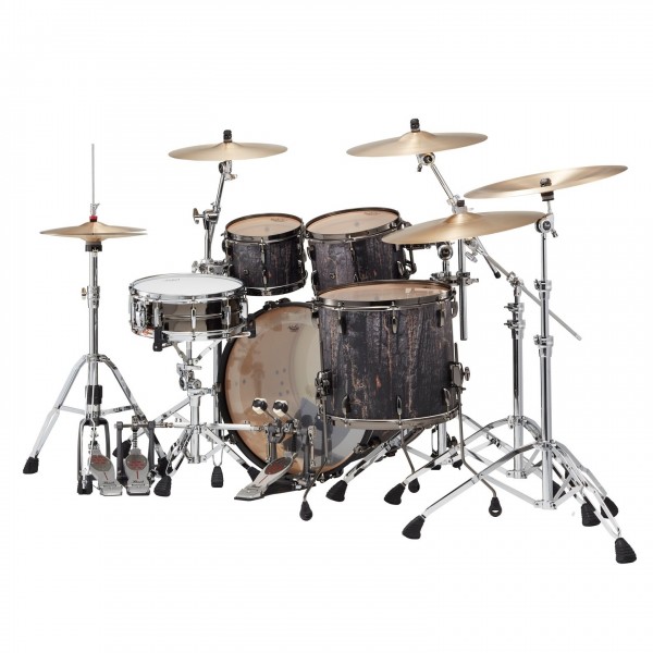Pearl Masters MRV 22'' 4pc Shell Pack, Satin Charred Oak - Rear 2