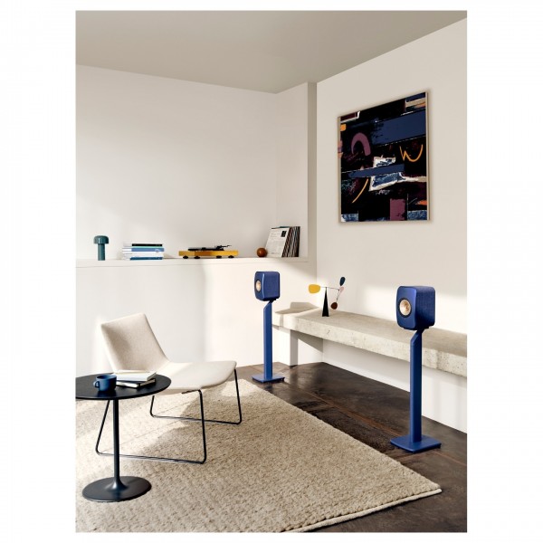 KEF LSX II Wireless Hifi Speaker System, Cobalt Blue - Lifestyle 4