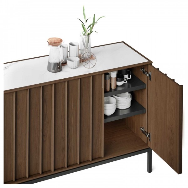 BDI Cosmo 5729 Storage Console, Toasted Walnut
