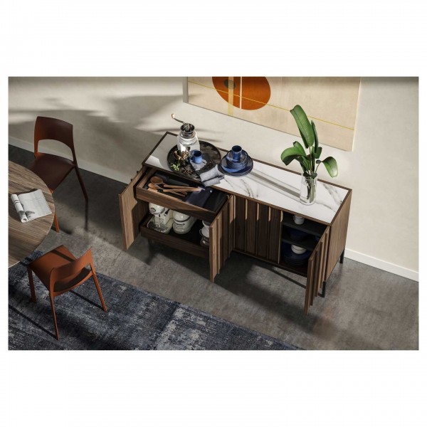 BDI Cosmo 5729 Storage Console, Toasted Walnut